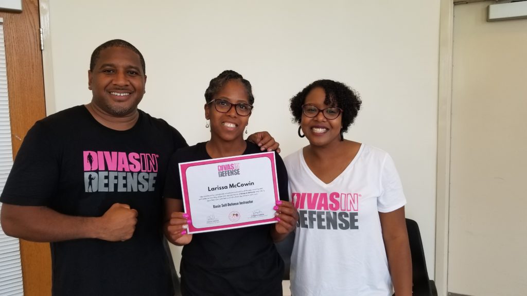 Divas In Defense Instructor Larissa Wensday McCowin Certificate